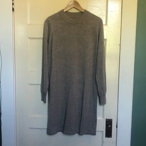 Frank and Oak merino sweater dress in oatmeal
